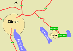 Karte Grossregion Zürich